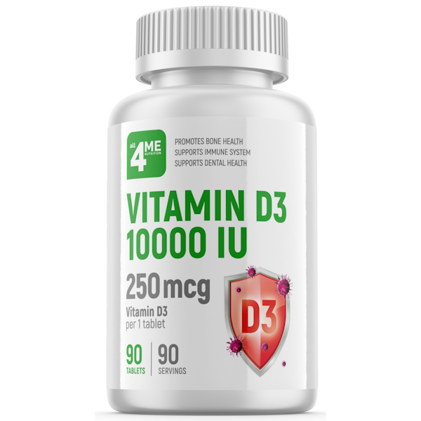 Vitamin D3 10000, 90 капс. all4ME